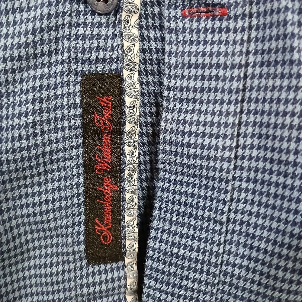 Robert Graham Shirt Mens XL Blue Modern American Tailored Fit‎ Flip Cuff AB50 - Picture 9 of 12